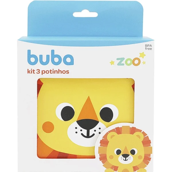Kit 3 Potinhos Buba Zoo - Leãozinho