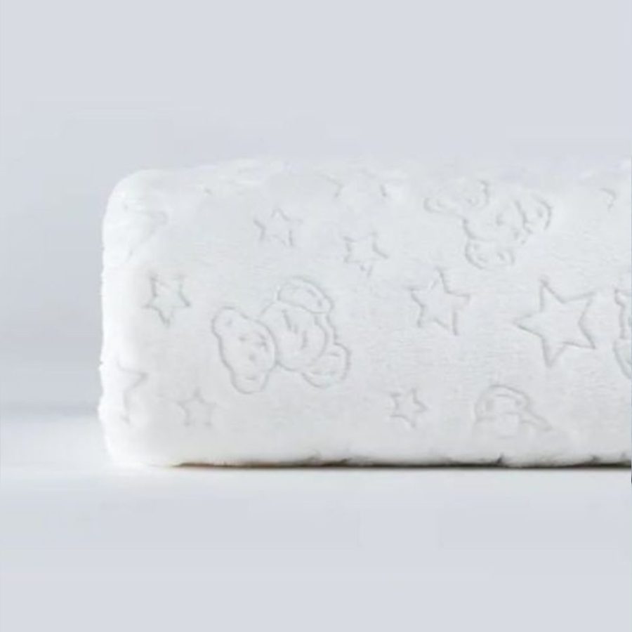 cobertor fleece abraco de urso branco