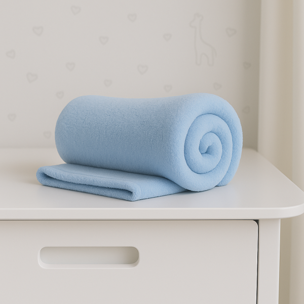 Manta Bebê Confort Microfibra Azul - Toque Macio