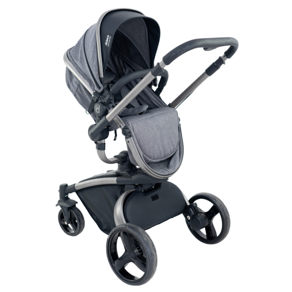 Kit Carrinho de Bebê Vulkan + Bebê Conforto + Base - Galzerano Cinza - Image 9