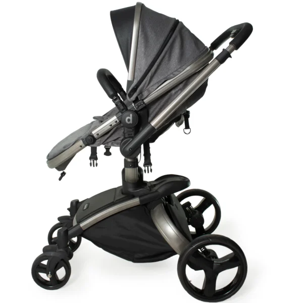 Kit Carrinho de Bebê Vulkan + Bebê Conforto + Base - Galzerano Cinza - Image 2