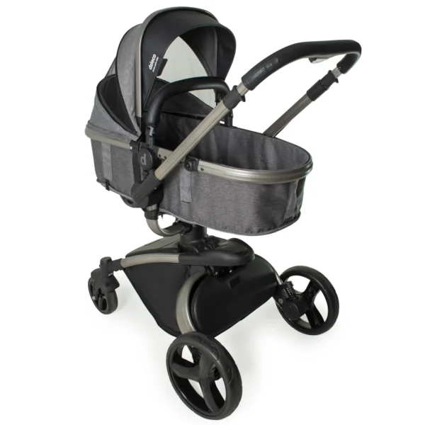 Kit Carrinho de Bebê Vulkan + Bebê Conforto + Base - Galzerano Cinza - Image 4