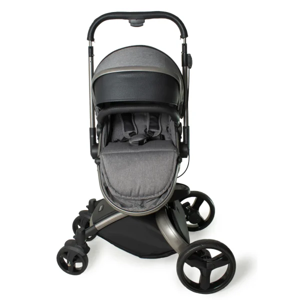 Kit Carrinho de Bebê Vulkan + Bebê Conforto + Base - Galzerano Cinza - Image 5