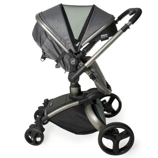Kit Carrinho de Bebê Vulkan + Bebê Conforto + Base - Galzerano Cinza - Image 6
