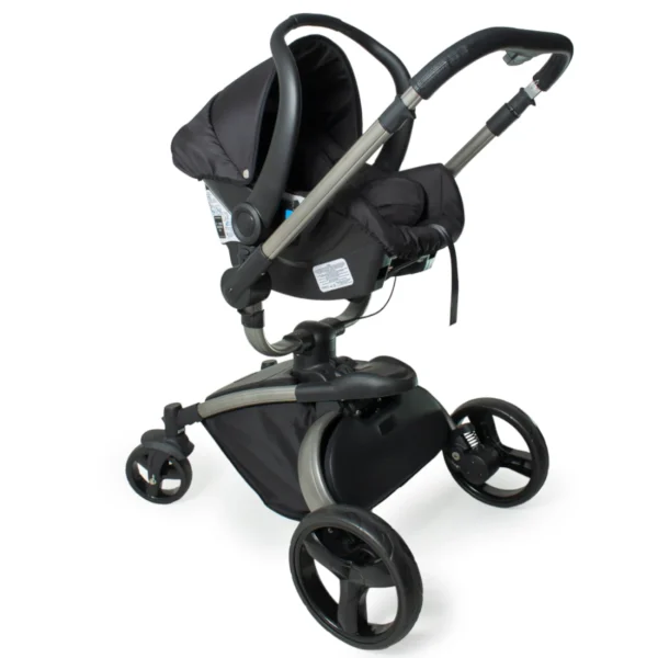 Kit Carrinho de Bebê Vulkan + Bebê Conforto + Base - Galzerano Cinza - Image 7