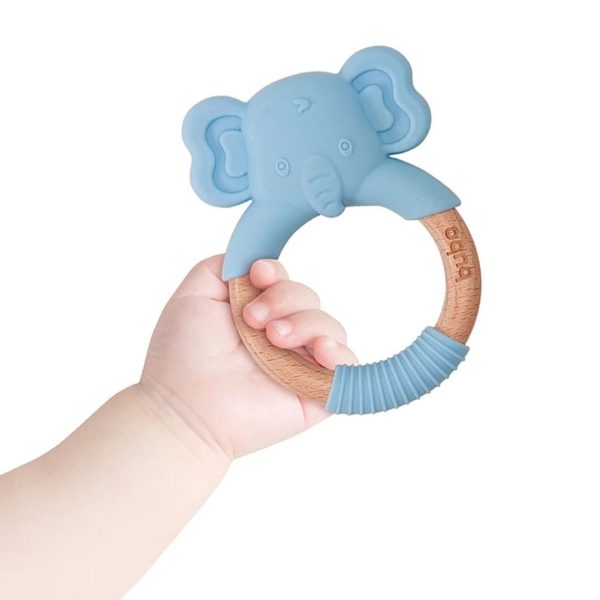 Mordedor em Silicone Elefante - Azul