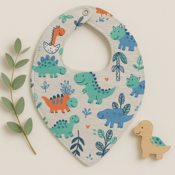 Babador Bandana Bebê Dino – Guube