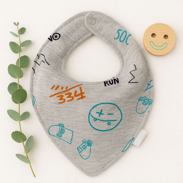 Babador Bandana Bebê Emoji – Guube