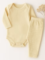 Conjunto Body Bebê Pagão Canelado Longo - New Off