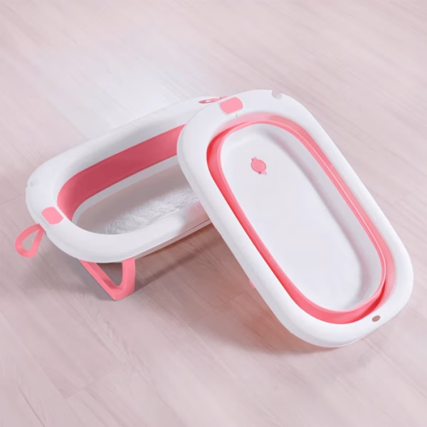 Banheira Bebê Portátil Dobrável 30L - Rosa