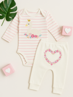 Conjunto Bebê - Cisne Rosa