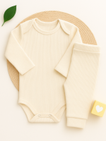 Conjunto Body Bebê Pagão Canelado Longo - New Off