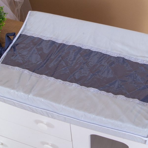 Trocador de Bebê Anatômico para Cômoda - Cinza com Marinho - Image 2