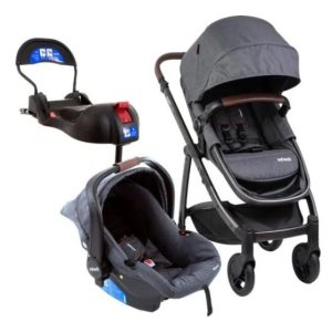 Kit Carrinho de Bebê Epic Lite - Infanti Cinza Grafite