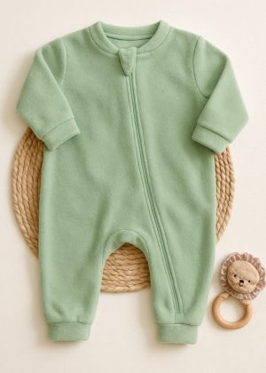 Macacão Bebê Buclê Peluciado - Verde