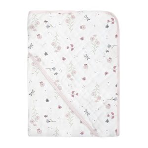Toalha de Banho Bebê Soft 100% Algodão - Floral