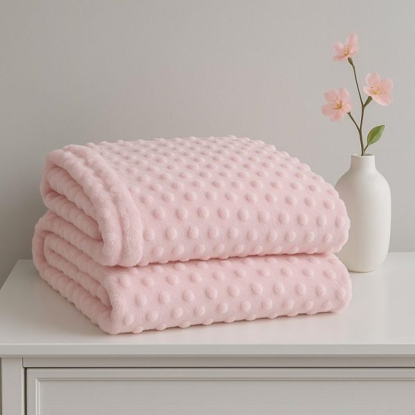 Cobertor Duplo Dots - Rosa