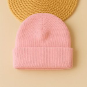 Touca para Bebê Rosa Claro – Quentinha, Fofa e Estilosa