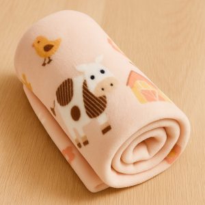 Cobertor Manta Microfibra Antialérgico - Toque Macio Fazendinha Rosa