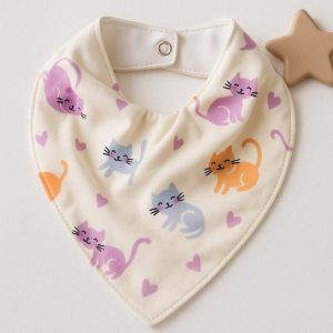 Bandana Impermeável para Bebê - Gatinhas