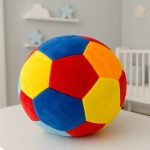 Bola Chocalho Infantil Colorido de Pelúcia 25cm