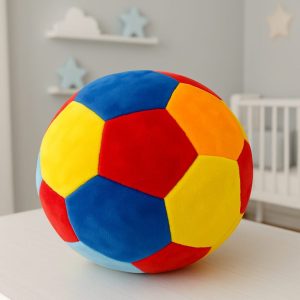 Bola Chocalho Infantil Colorido de Pelúcia 25cm