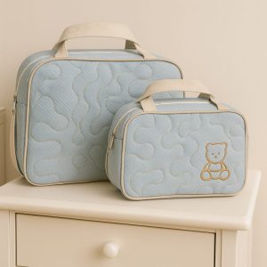 Kit Bolsa Maternidade Azul - 2 Peças