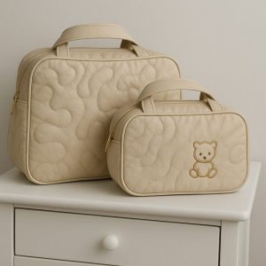 Kit Bolsa Maternidade Bege - 2 Peças
