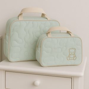 Kit Bolsa Maternidade Verde- 2 Peças