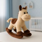 Pelúcia Cavalo de Balanço para Decoração de Bebê