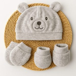 Kit Maternidade Bebê Ursinho Plush - Cinza