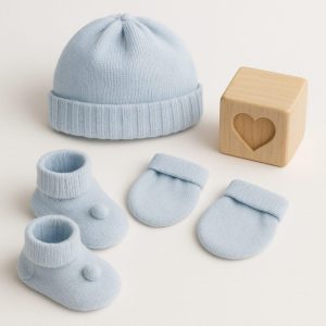 Kit Maternidade Bebê Tricot Pimpolho - Azul