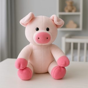 Pelúcia Porquinho Rosa para Decoração de Bebê