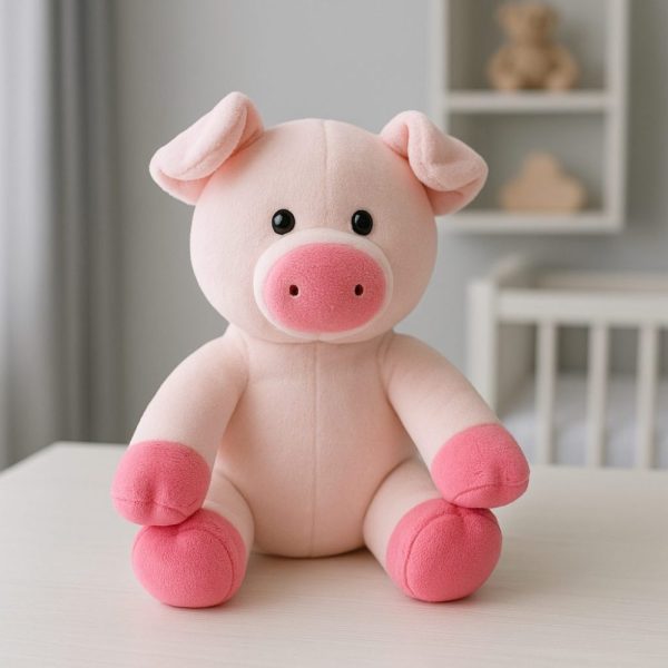 Pelúcia Porquinho Rosa para Decoração de Bebê