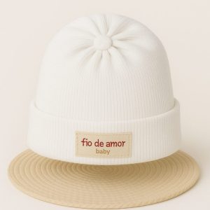 Touca Para Bebê Recém-nascido Tricô - Branco