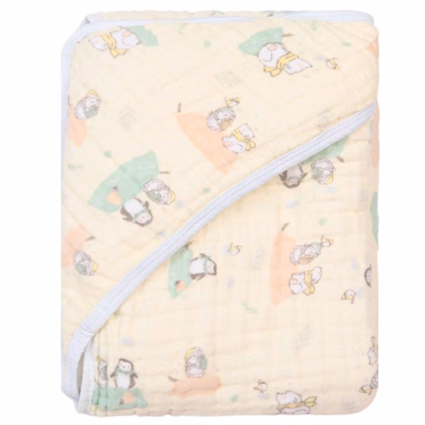 Toalha de Banho Bebê Soft 100% Algodão 80cmx80cm - Urso Polar