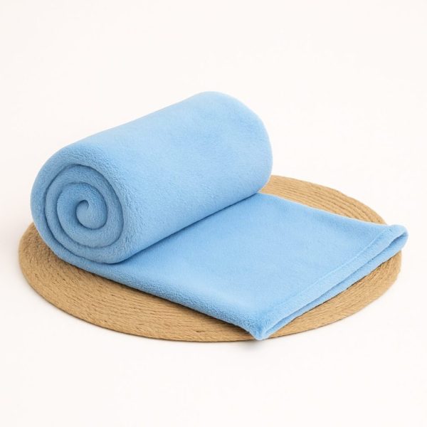 Manta Bebê Microfibra - Azul Claro