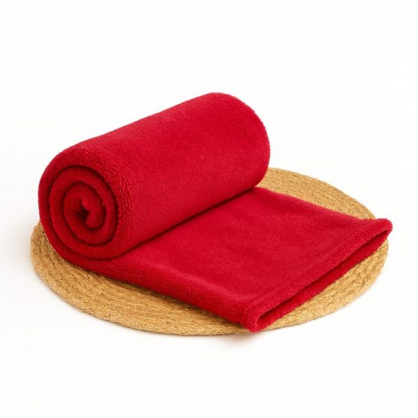 Manta Bebê Microfibra - Vermelho