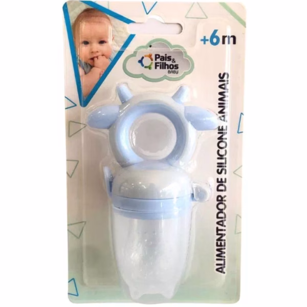 Porta Frutinha de Silicone Animais - Azul