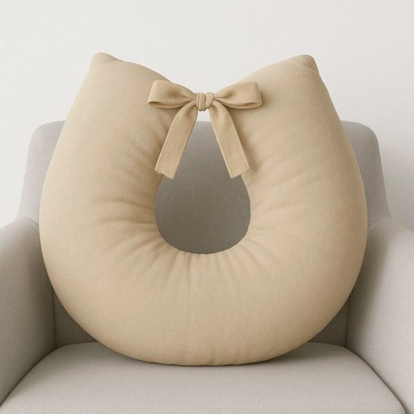 Almofada de Amamentação Dupla Face Linho - Bege