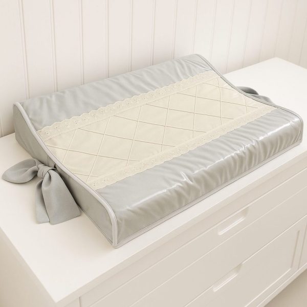 Trocador de Bebê Anatômico para Cômoda - Cinza com Off