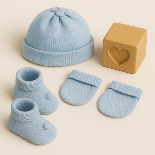 Kit Maternidade Bebê Tricot Pimpolho - Azul
