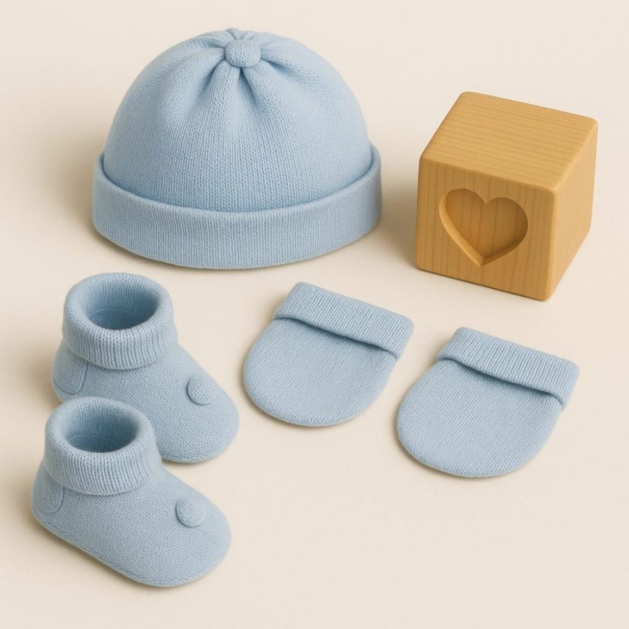 Kit maternidade bebê azul claro com detalhes - pimpolho