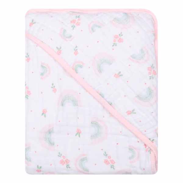 Toalha De Banho Soft Com Capuz Estampada 80cmx80cm - Arco de Flores