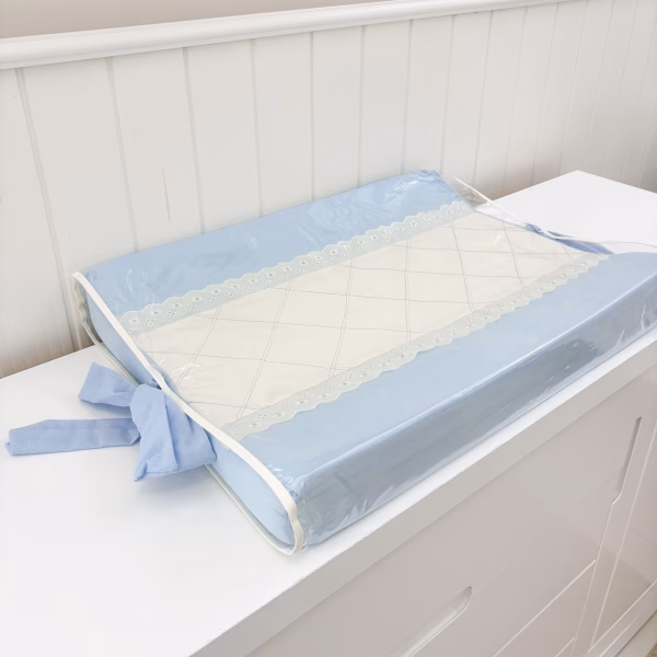 Trocador de Bebê Anatômico para Cômoda - Azul com Off