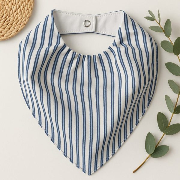 Bandana Impermeável para Bebê - Listras Náuticas