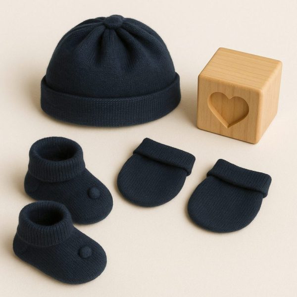 Kit Maternidade Bebê Tricot Pimpolho - Marinho