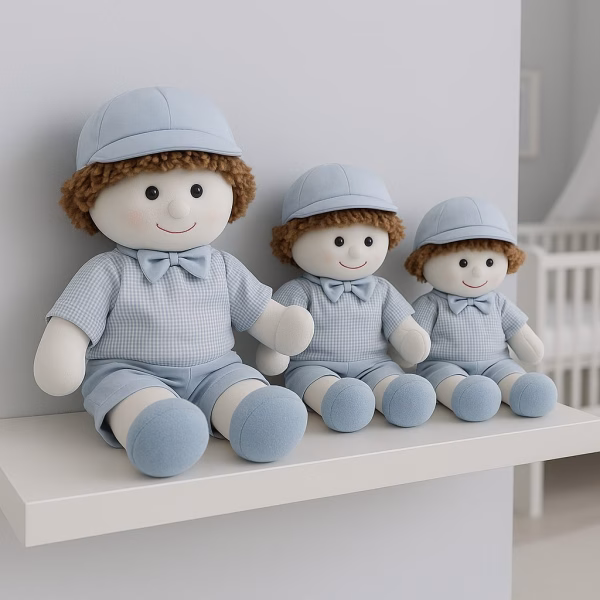 Kit Bonecos Decorativos para Quarto de Bebê – Menino Azul