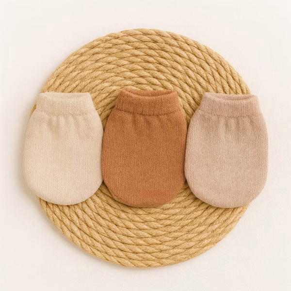 Kit 3 Pares Luva Bebê Recem Nascido - Neutro