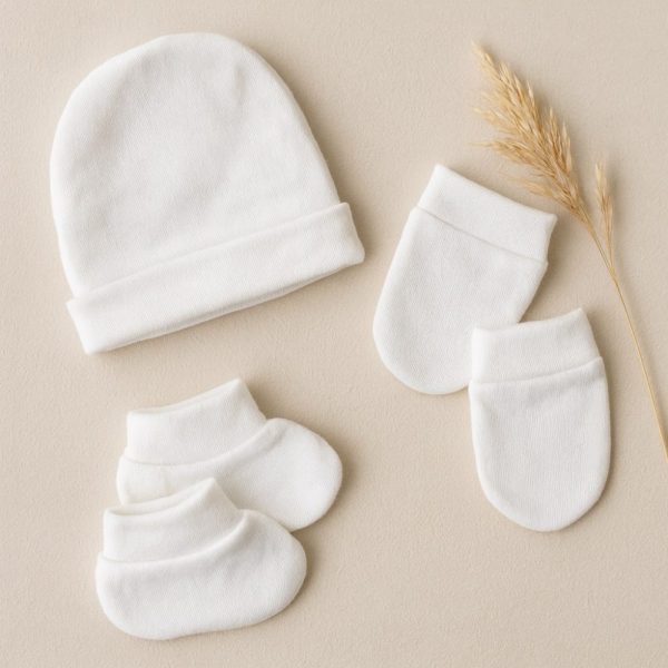 Kit Maternidade Bebê Suedine 100% Algodão – Branco